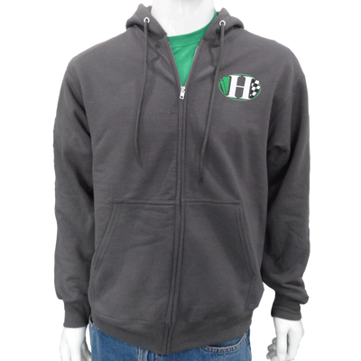 ZIP-UP HOODIE - CHARCOAL, HORNET