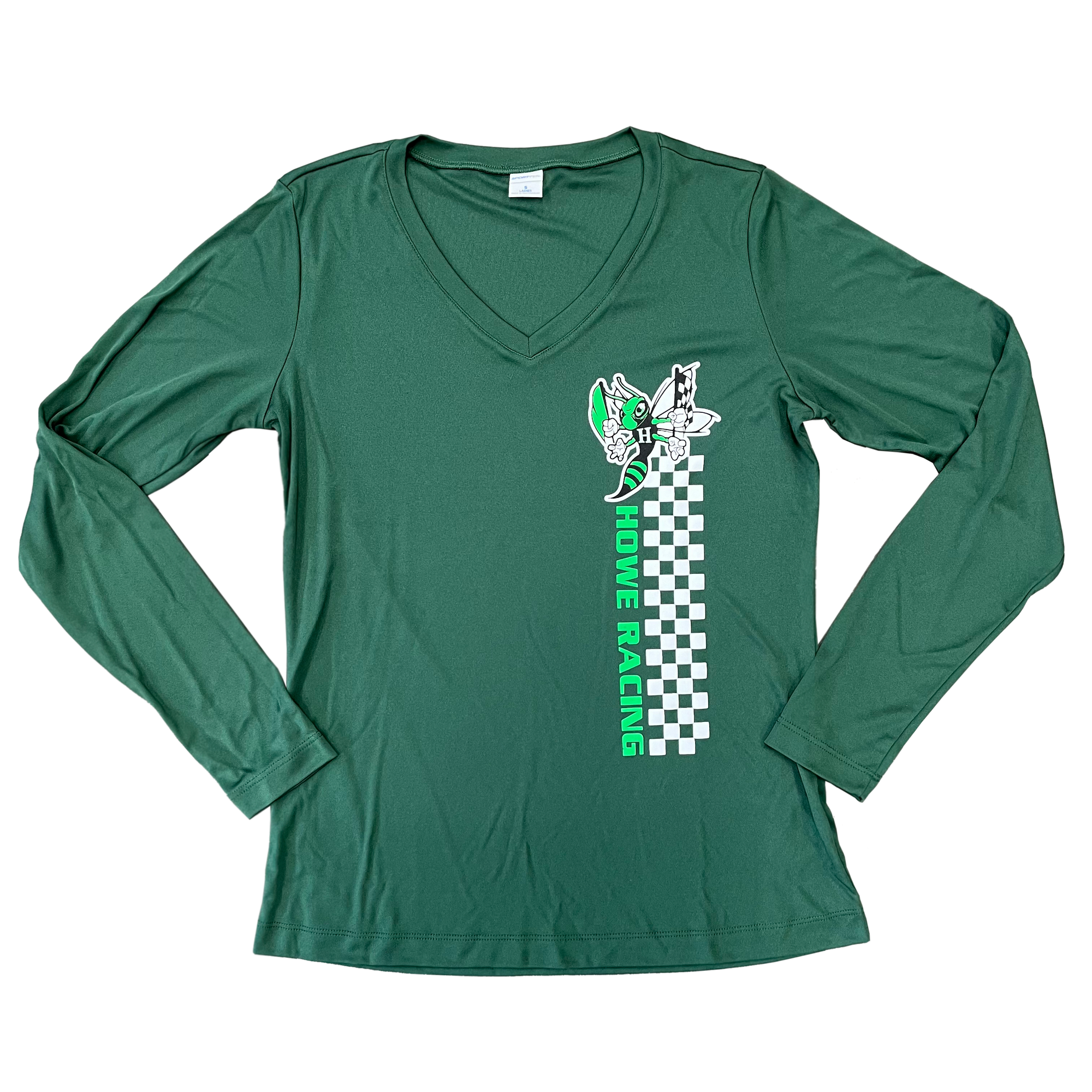 LADIES PERFORMANCE T-SHIRT - LONG SLEEVE, FOREST GREEN