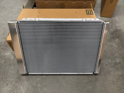 USED (NEW) RADIATOR 19X28 CHEVY 1.5 INCH, PLATE COOLER #12, NO FILL, 1/2 INCH PIPE
