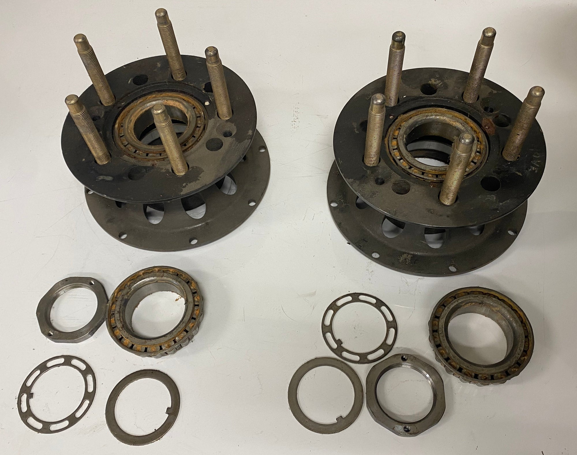 USED SET- HUB ONLY, 5X4.75, STEEL,8 BOLTWITH LONG STUDS