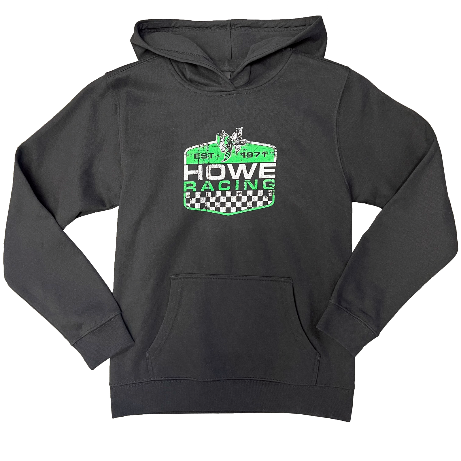 SWEATSHIRT, HOODED EMBLEM BLACK, YOUTH