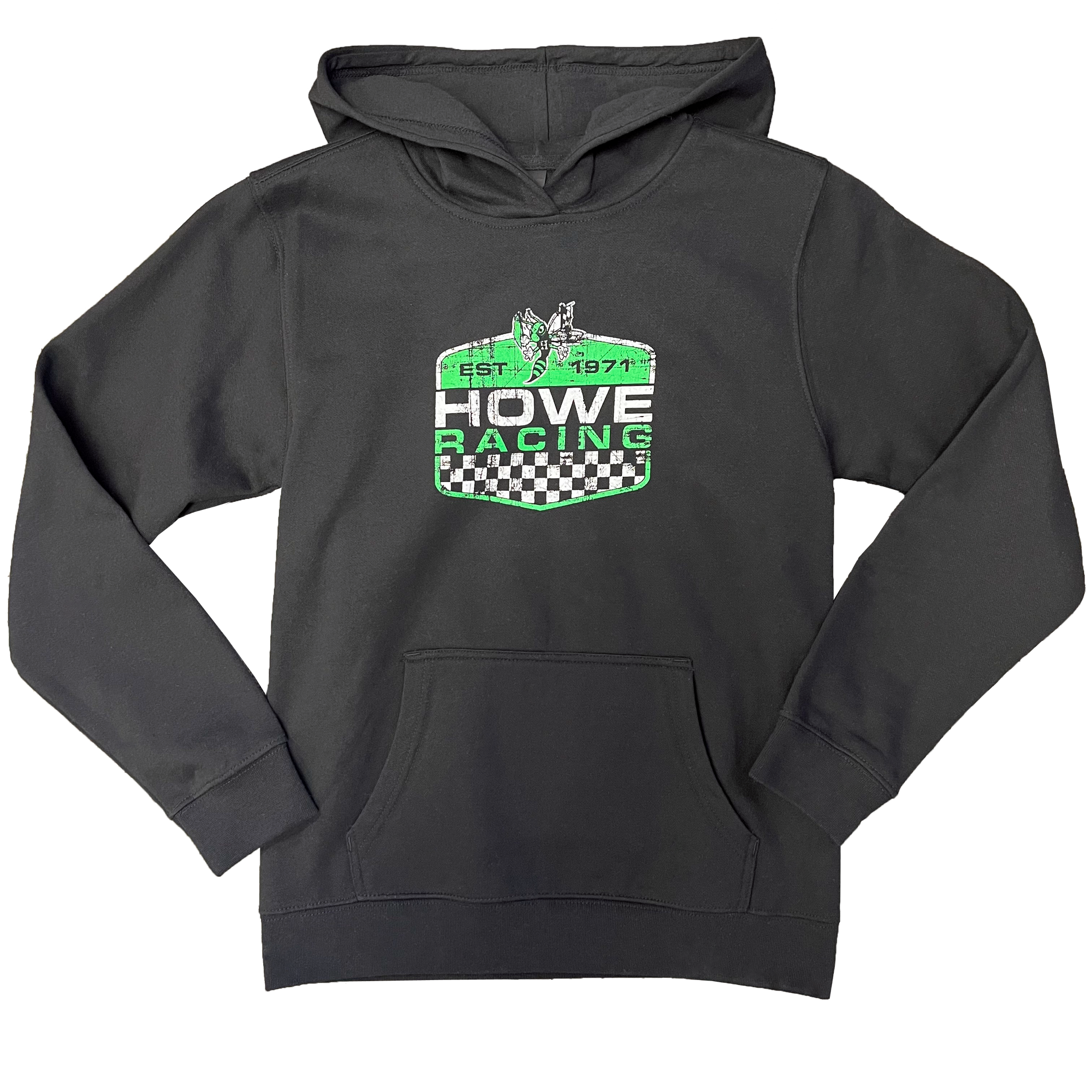 SWEATSHIRT, HOODED EMBLEM BLACK, YOUTH