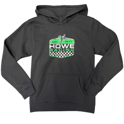 SWEATSHIRT, HOODED EMBLEM BLACK, YOUTH