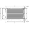 USED (NEW) 19X28 2PASS R/S IN/OUT RADIATOR
