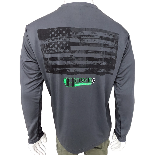 PERFORMANCE T-SHIRT - LONG SLEEVE, IRON GREY - Howe Racing Enterprises, Inc