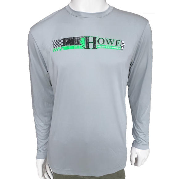 PERFORMANCE T-SHIRT - LONG SLEEVE, SILVER - Howe Racing