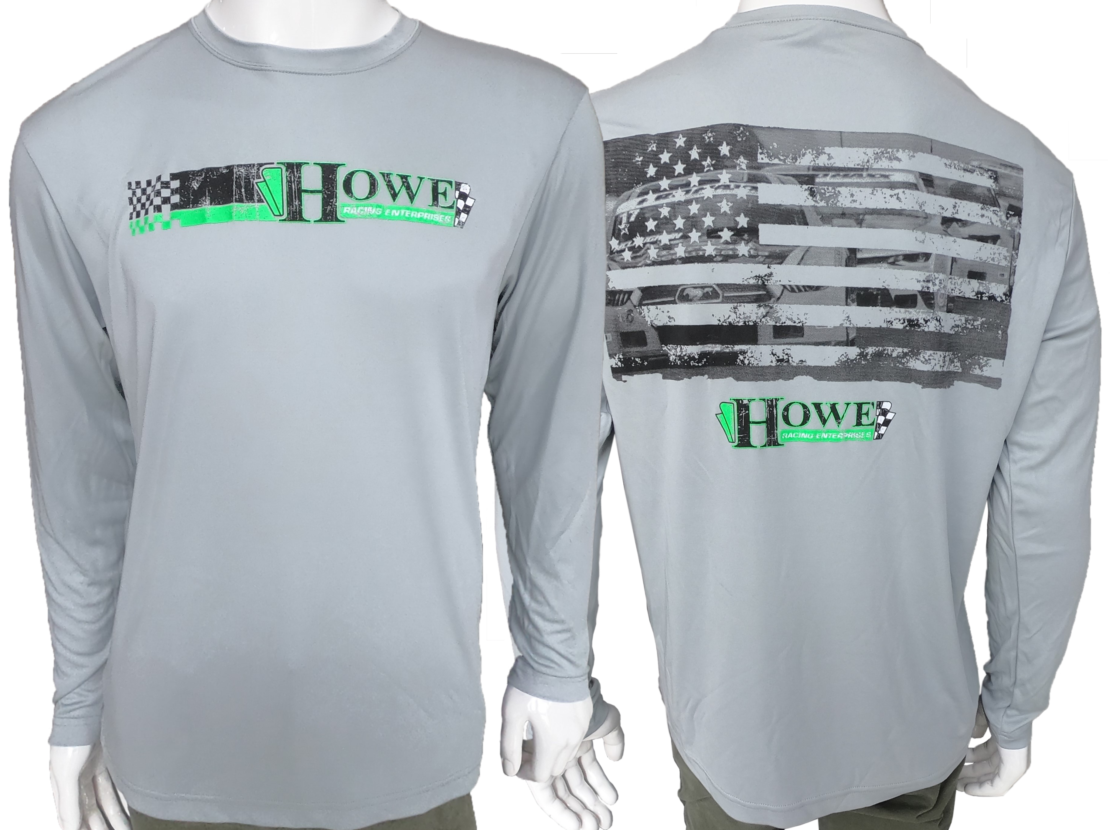 PERFORMANCE T-SHIRT - LONG SLEEVE, SILVER - Howe Racing