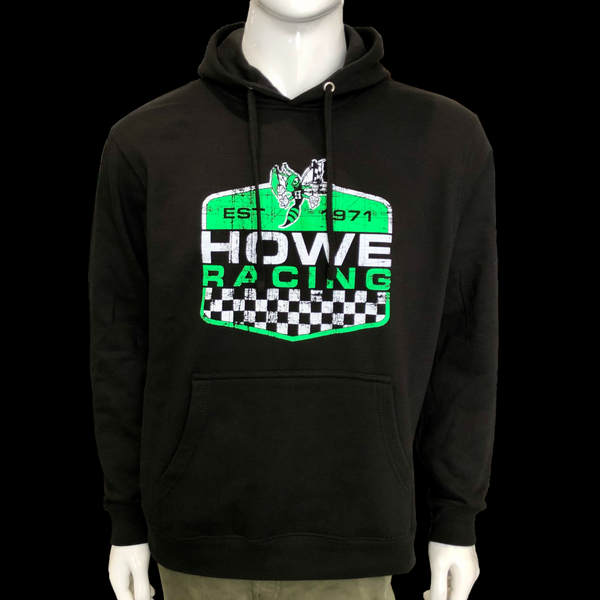 SWEATSHIRT, HOODED EMBLEM BLACK, YOUTH - Howe Racing Enterprises, Inc